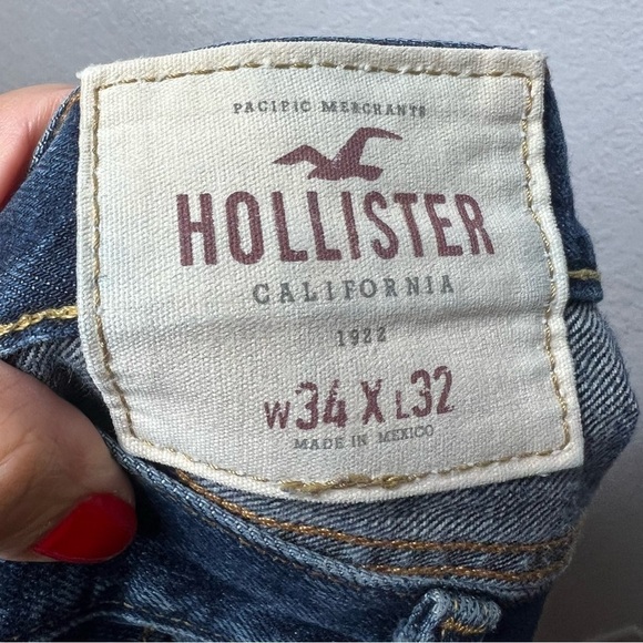 Hollister Straight Leg Zip Closure Jeans 34x32 - Picture 7 of 8